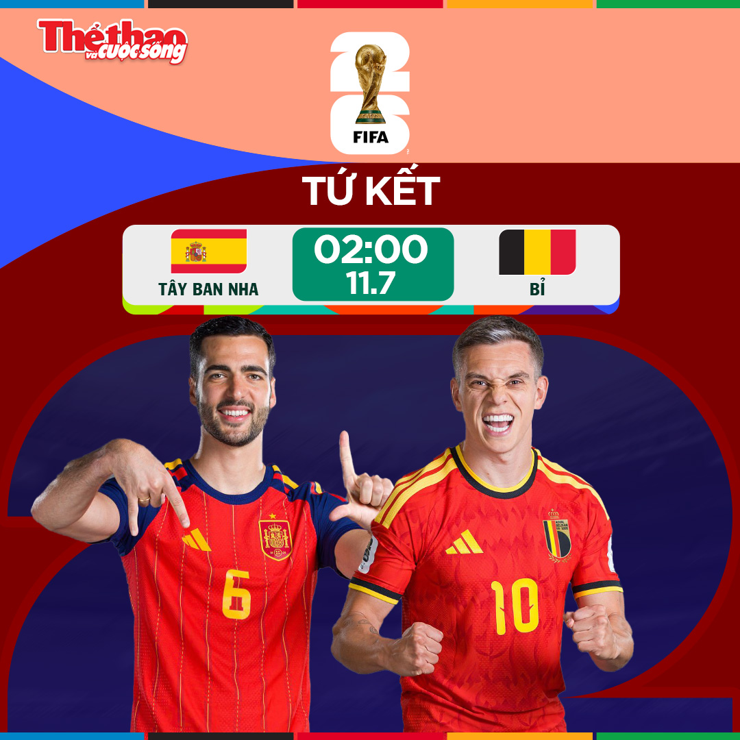 Tây Ban Nha và Bỉ tạo nên tâm điểm vòng tứ kết World Cup 2026